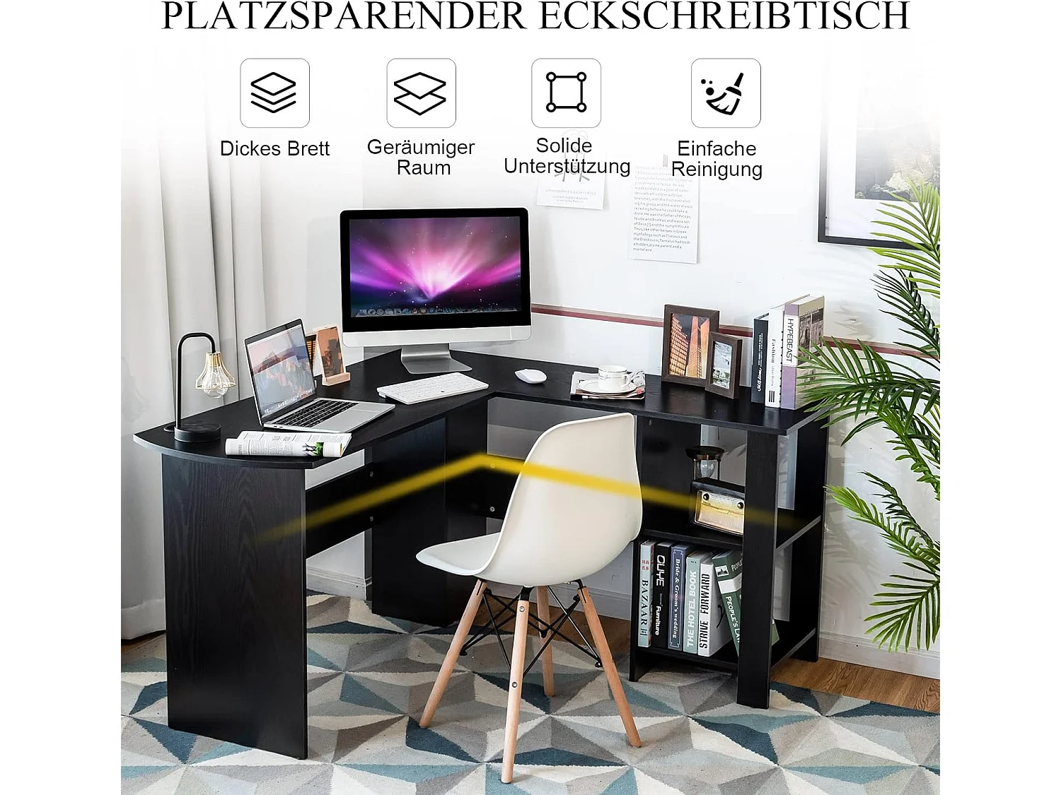 L-förmiger Computertisch