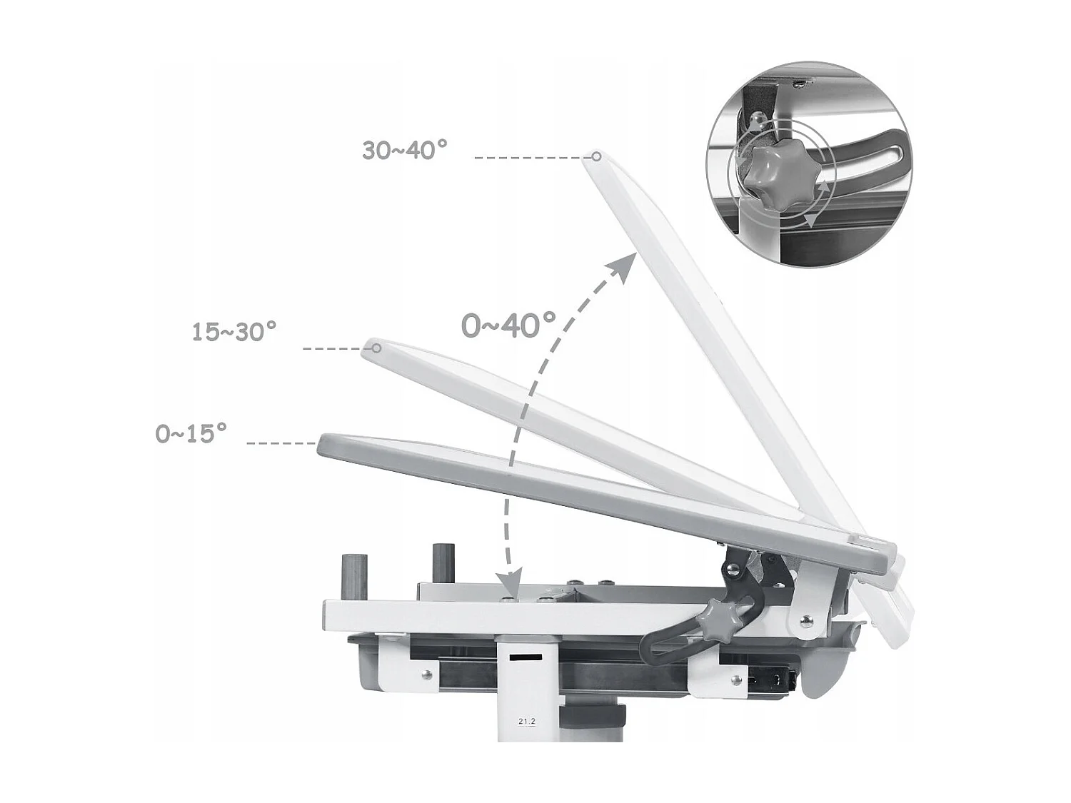 Neigbares Kinderschreibtisch Schreibtisch Jugendschreibtisch-Grau
