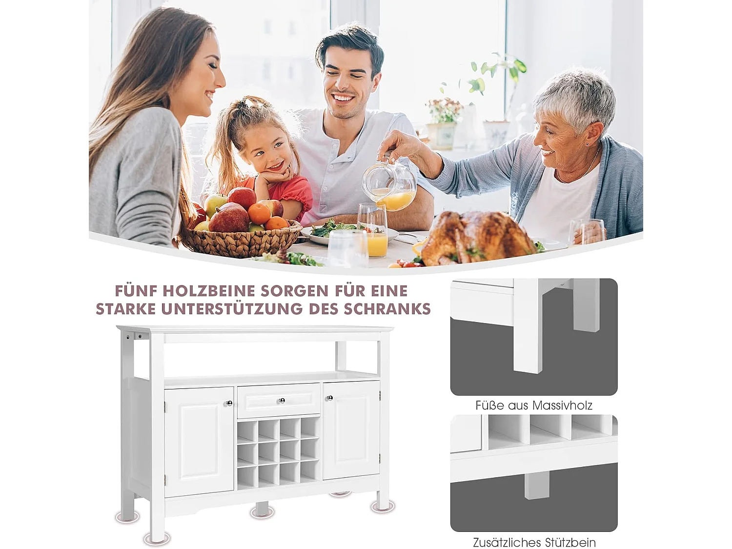 Sideboard Küchenschrank TI77237