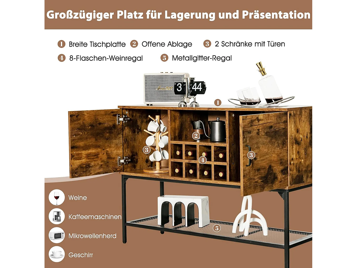 Küchenschrank mit Türen