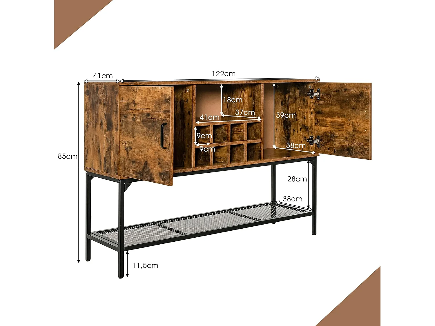 Küchenschrank mit Türen