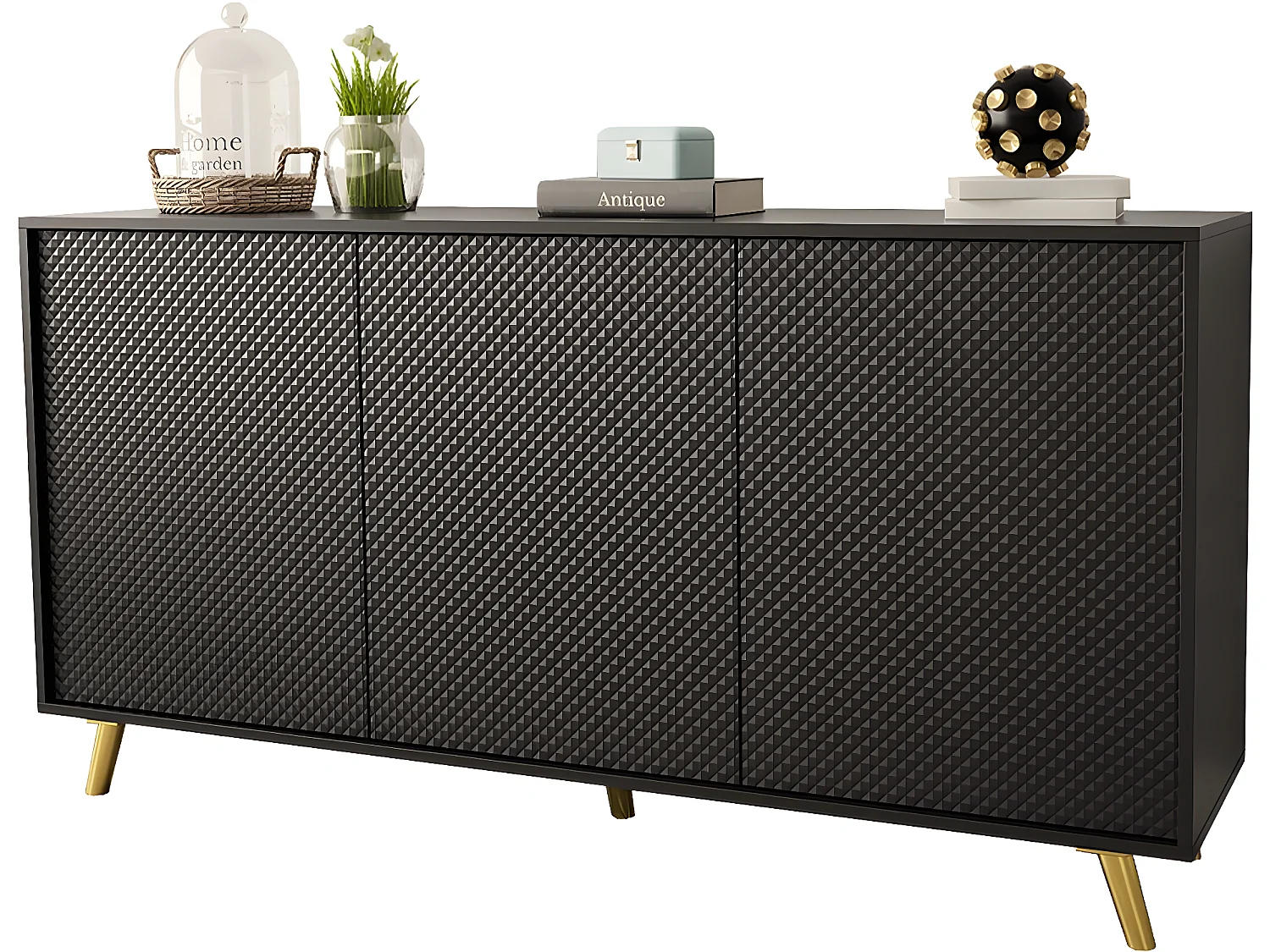 Buffet "Apollo 160" - 160 x 40 x 94 cm - Noir