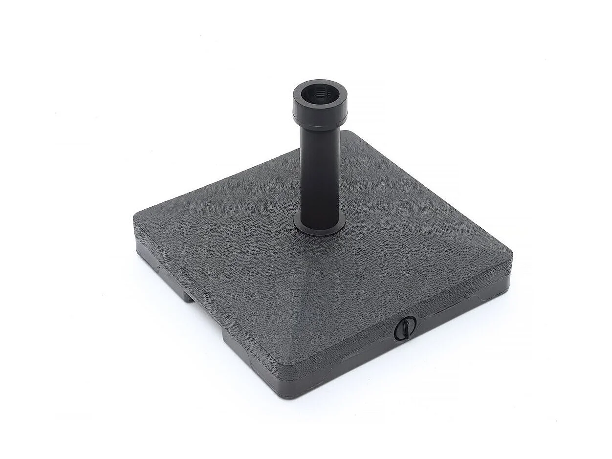 Parasolvoet met wielen vulbaar - Zwart