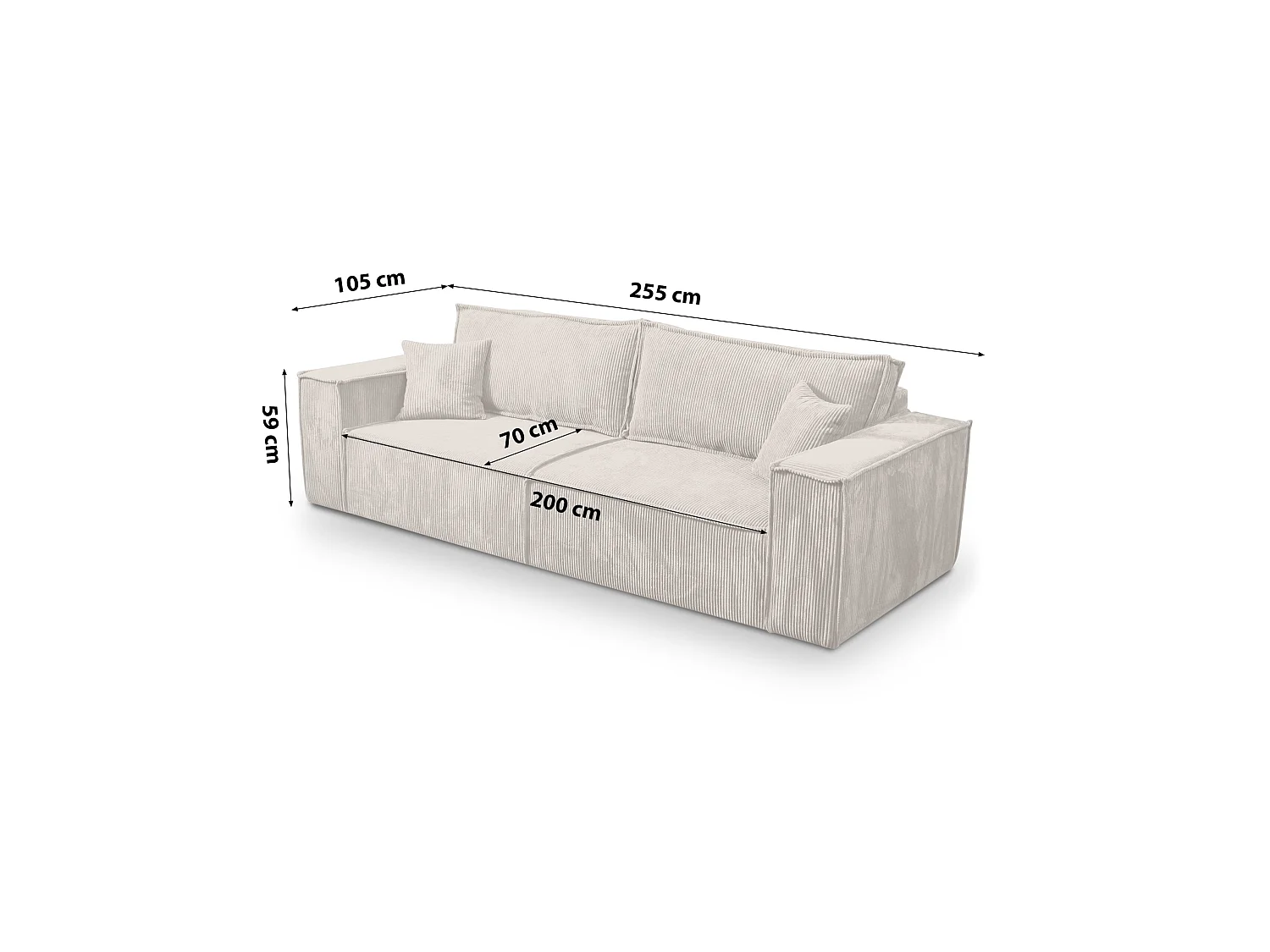 SCHLAFSOFA Sofa Bento Beige