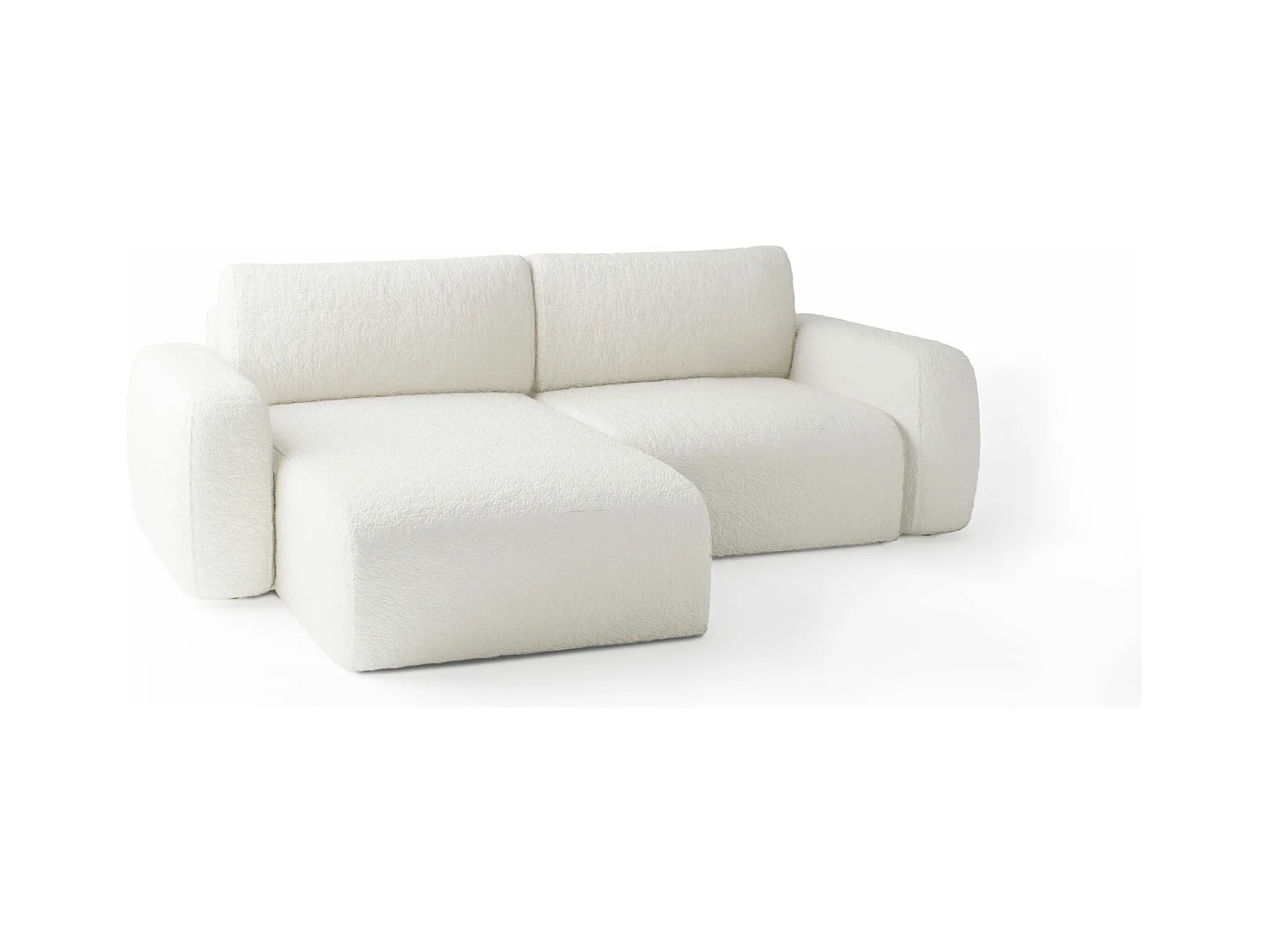 Canapé d'angle Tissu Bouclé Sassari Mini Universelle Écaille d'éléphant (Anthology 1)