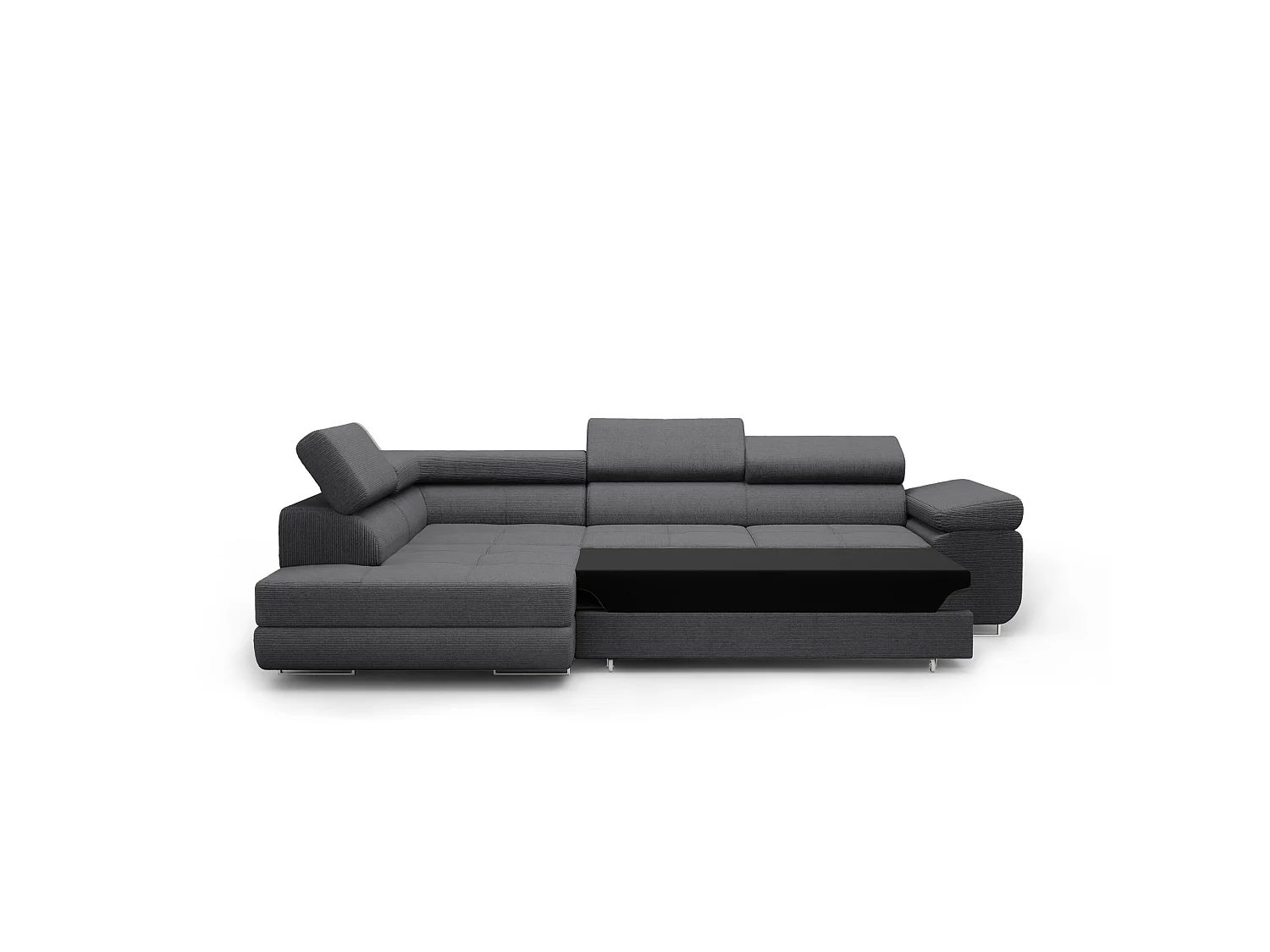 ECKSOFA Schlaffunktion Kosma Dunkelgrau (Poso 34)