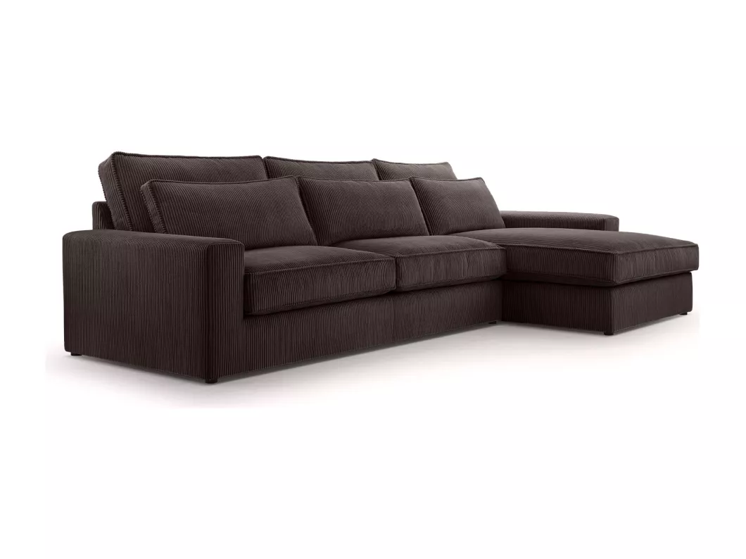 Kauf Unique ECKSOFA Eckcouch Burla Mini Dunkelbraun (Lincoln 29)