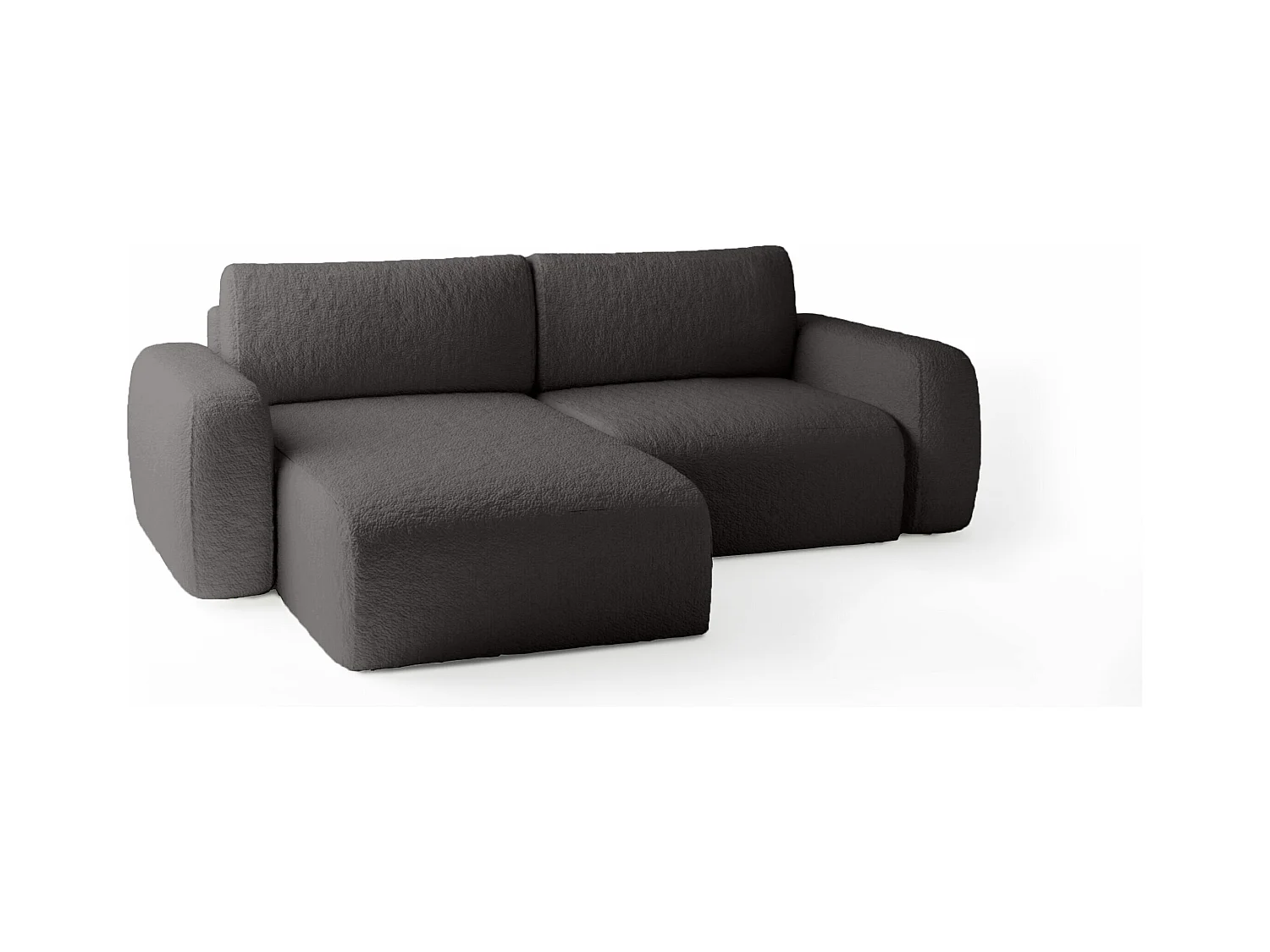 Canapé d'angle Tissu Bouclé Sassari Mini Universelle Graphite (Anthology 18)