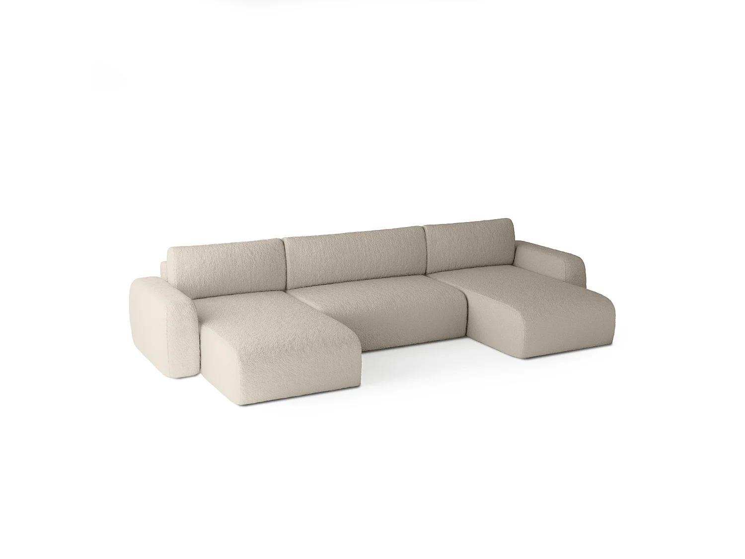 CANAPÉ PANORAMIQUE Tissu bouclé Sassari U Beige (Anthology 2)