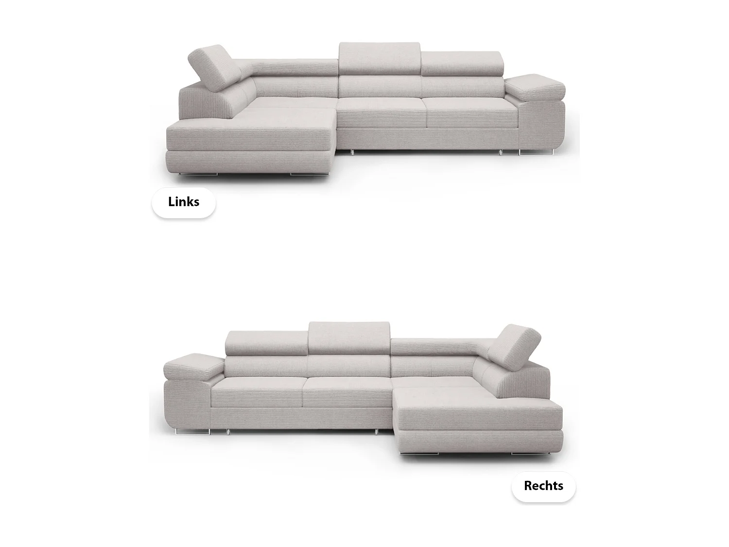ECKSOFA Schlaffunktion Kosma Creme (Poso 100)
