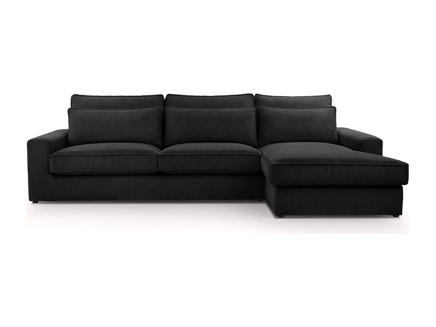 ECKSOFA Eckcouch Burla Mini Schwarz (Lincoln 100)