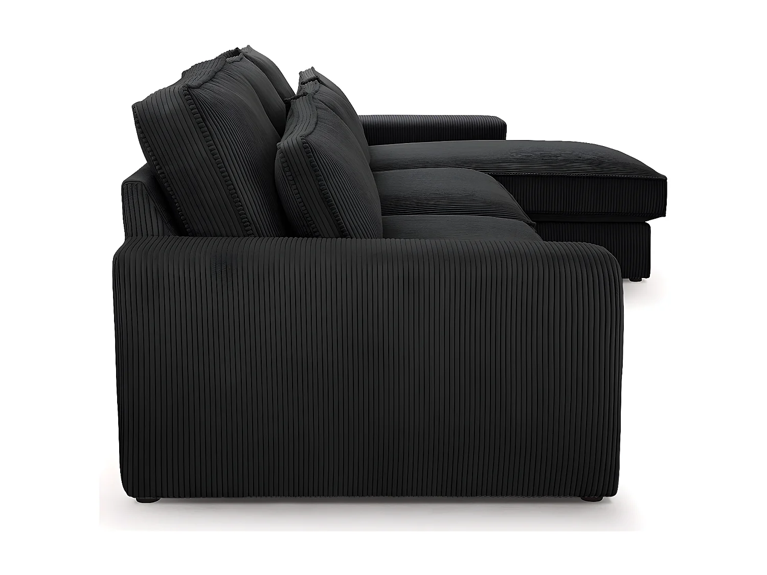 ECKSOFA Eckcouch Burla Mini Schwarz (Lincoln 100)