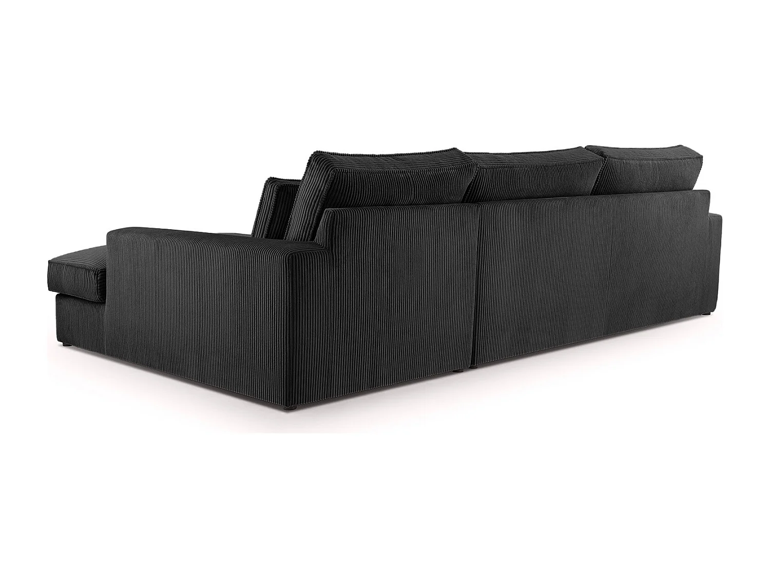 ECKSOFA Eckcouch Burla Mini Schwarz (Lincoln 100)