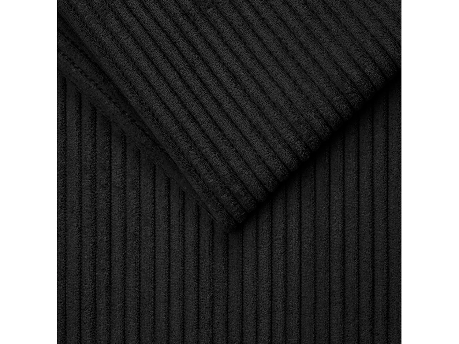 ECKSOFA Eckcouch Burla Mini Schwarz (Lincoln 100)