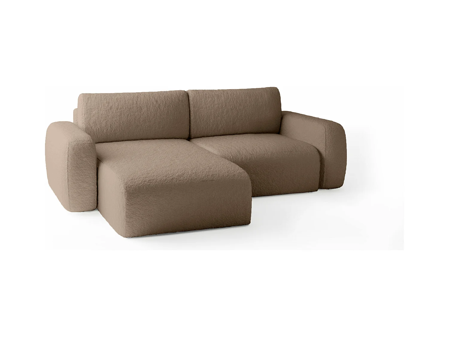 Canapé d'angle Tissu Bouclé Sassari Mini Universelle Antilope (Anthology 4)
