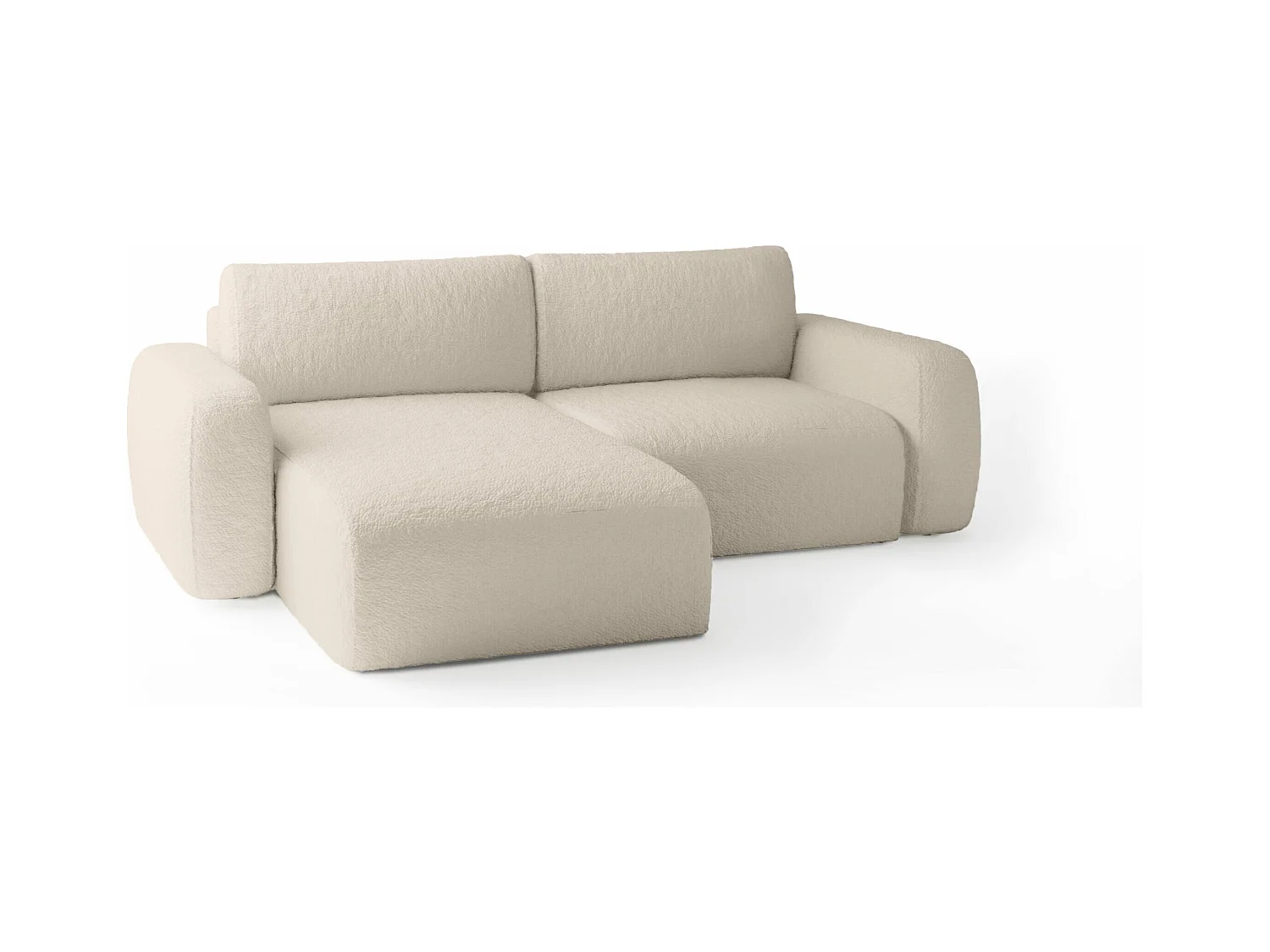 Canapé d'angle Tissu Bouclé Sassari Mini Universelle Beige (Anthology 2)