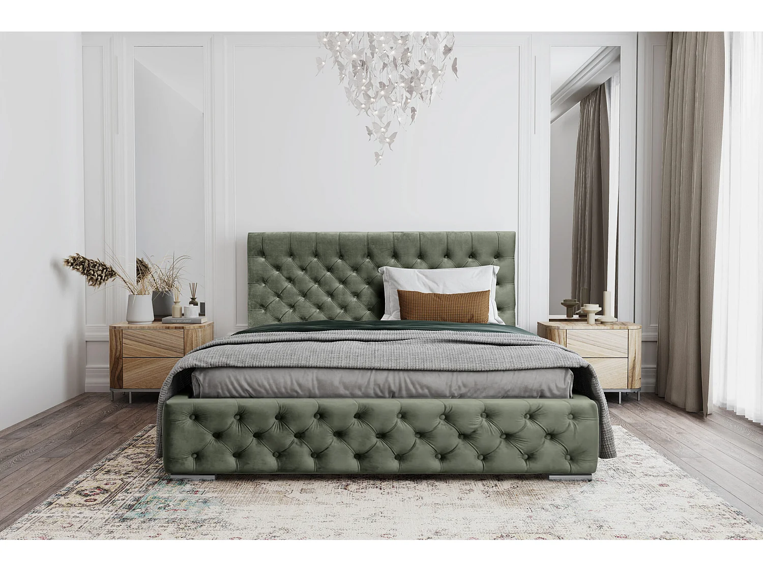 POLSTERBETT Doppelbett Volano Dunkelgrün 160x200 cm