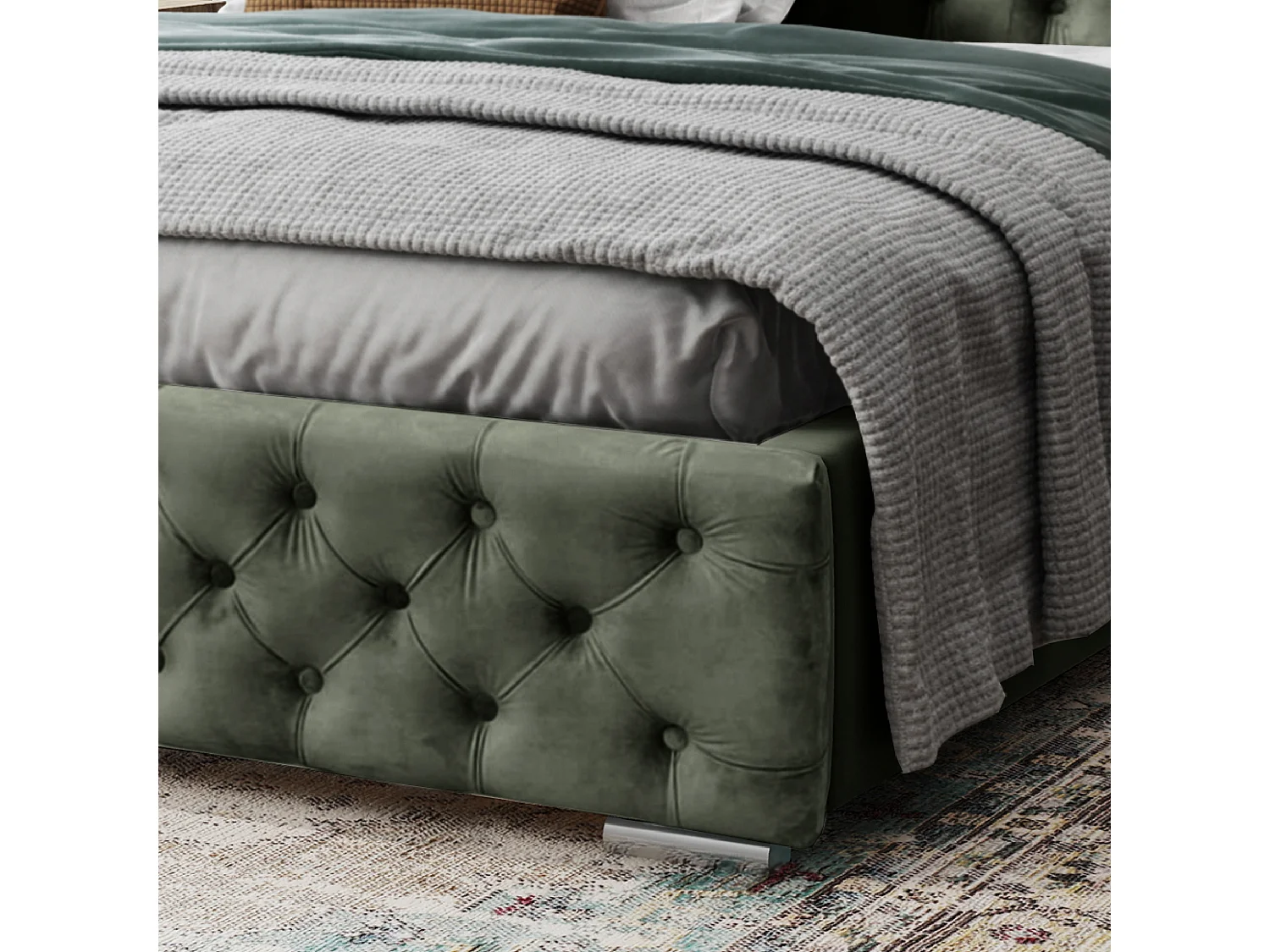 POLSTERBETT Doppelbett Volano Dunkelgrün 160x200 cm