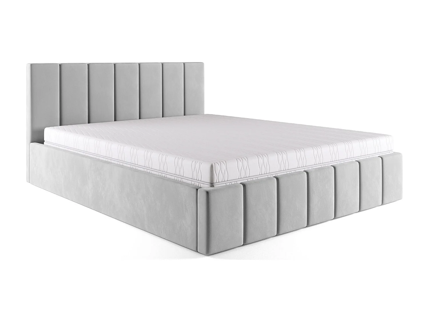 POLSTERBETT Pescara Hellgrau 120x200 cm