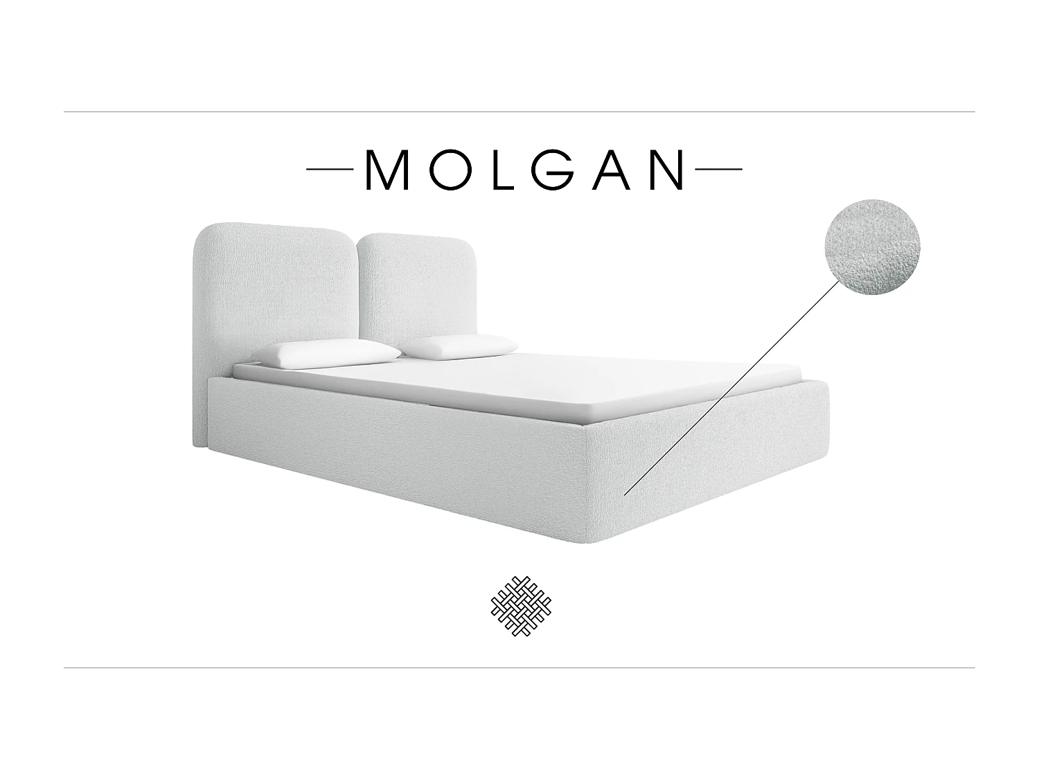 POLSTERBETT mit Bettkasten Molgan Creme 160x200 cm