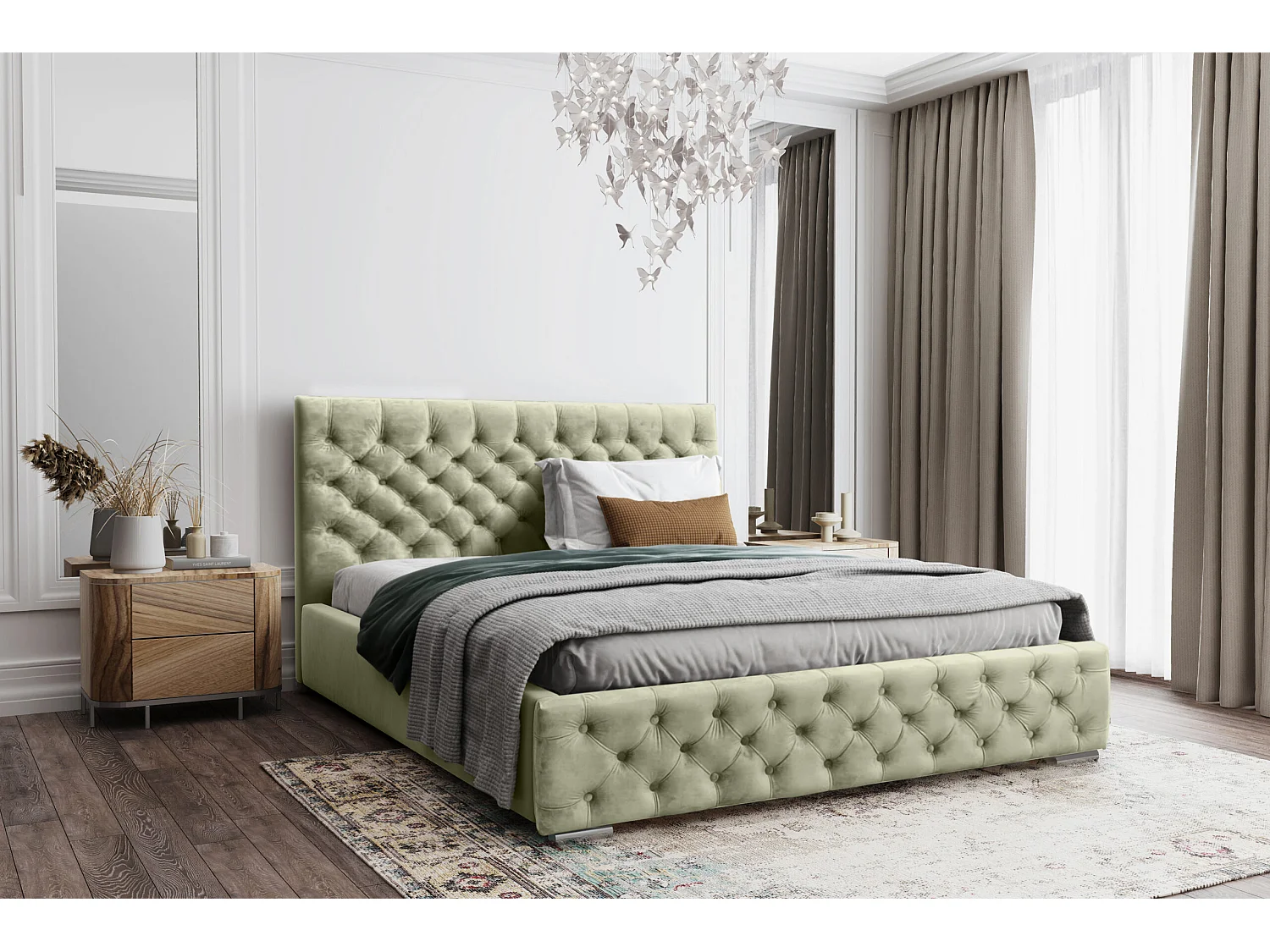 POLSTERBETT Doppelbett Volano Grün 160x200 cm