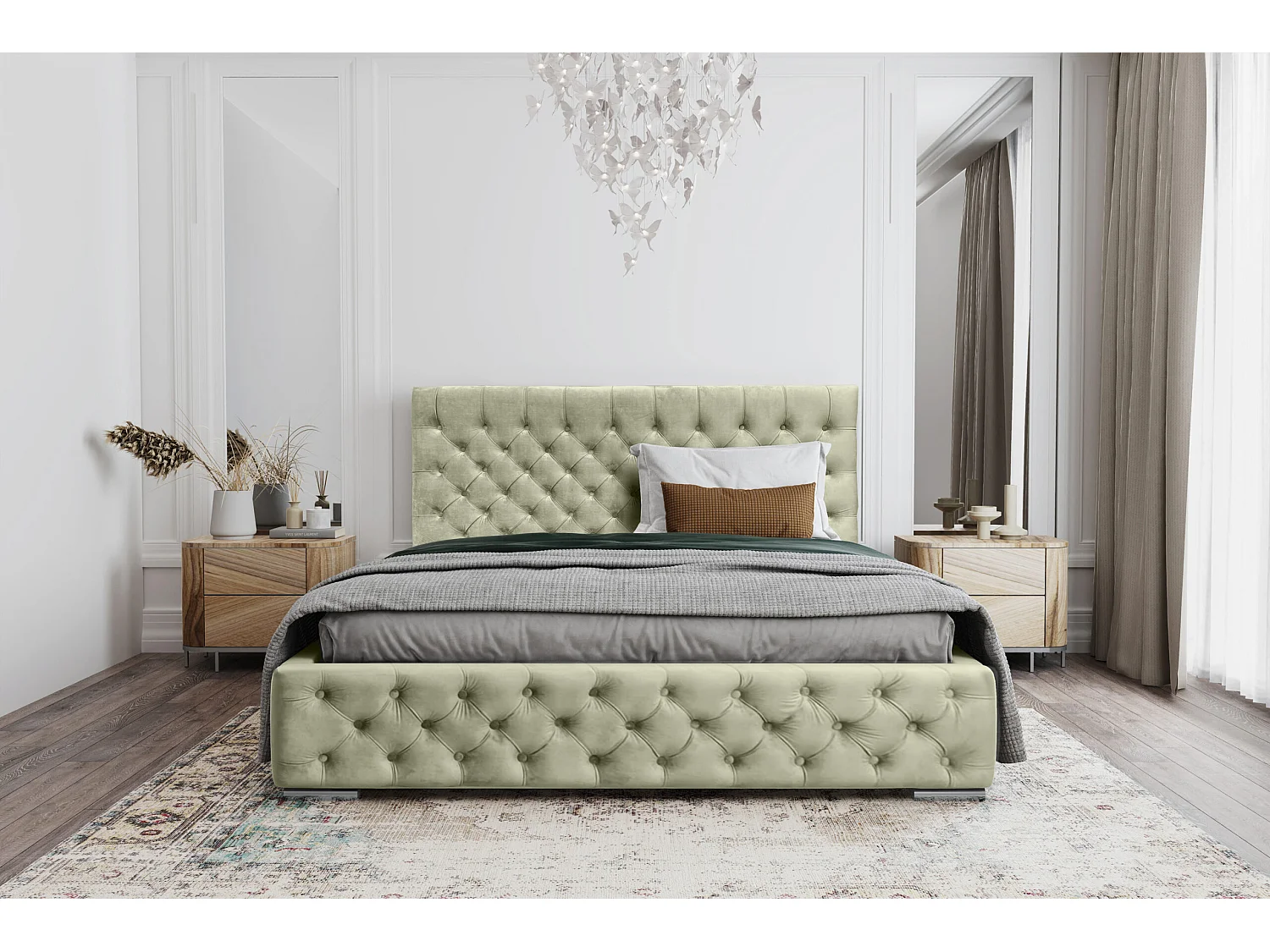 POLSTERBETT Doppelbett Volano Grün 160x200 cm