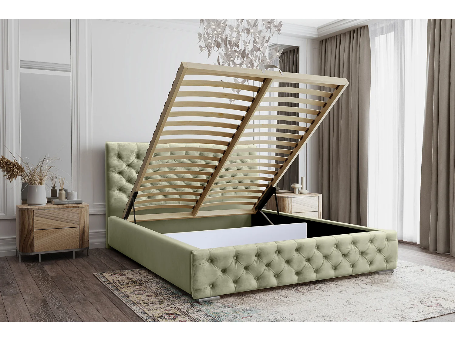 POLSTERBETT Doppelbett Volano Grün 160x200 cm