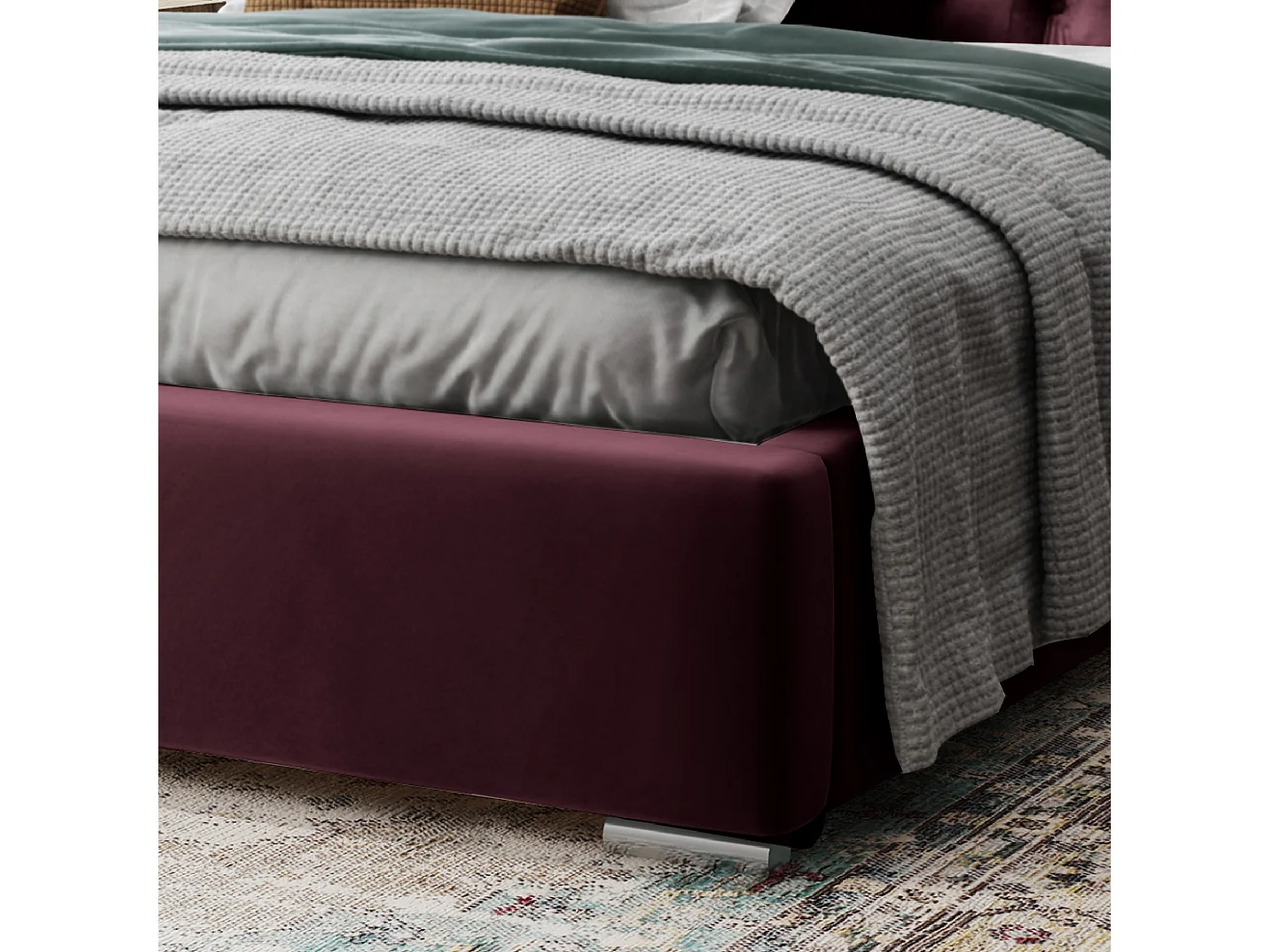 POLSTERBETT Doppelbett Mering Rot 180x200 cm