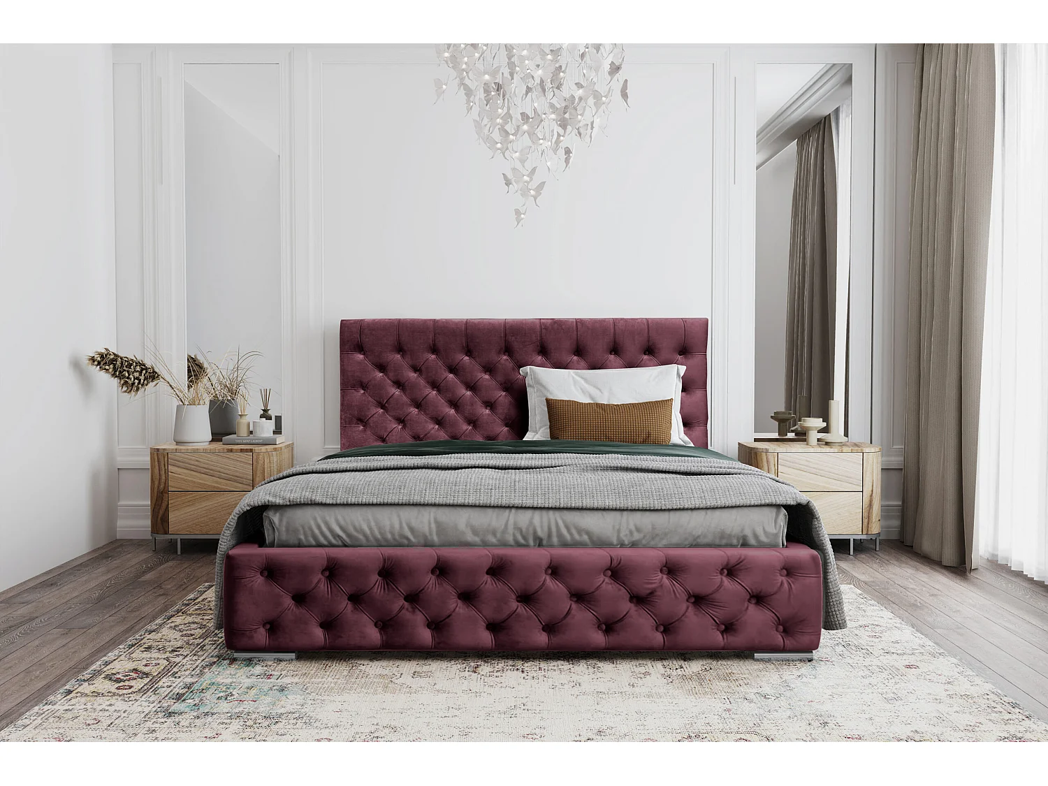 POLSTERBETT Doppelbett Volano Rot 140x200 cm