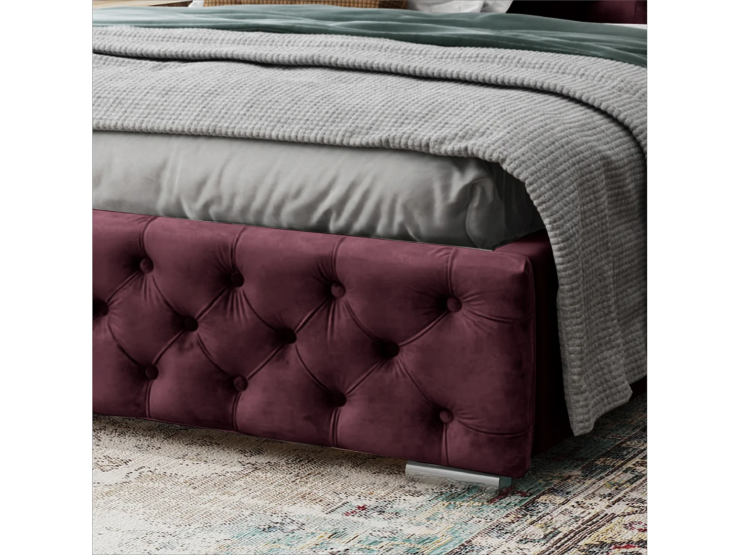 POLSTERBETT Doppelbett Volano Rot 140x200 cm