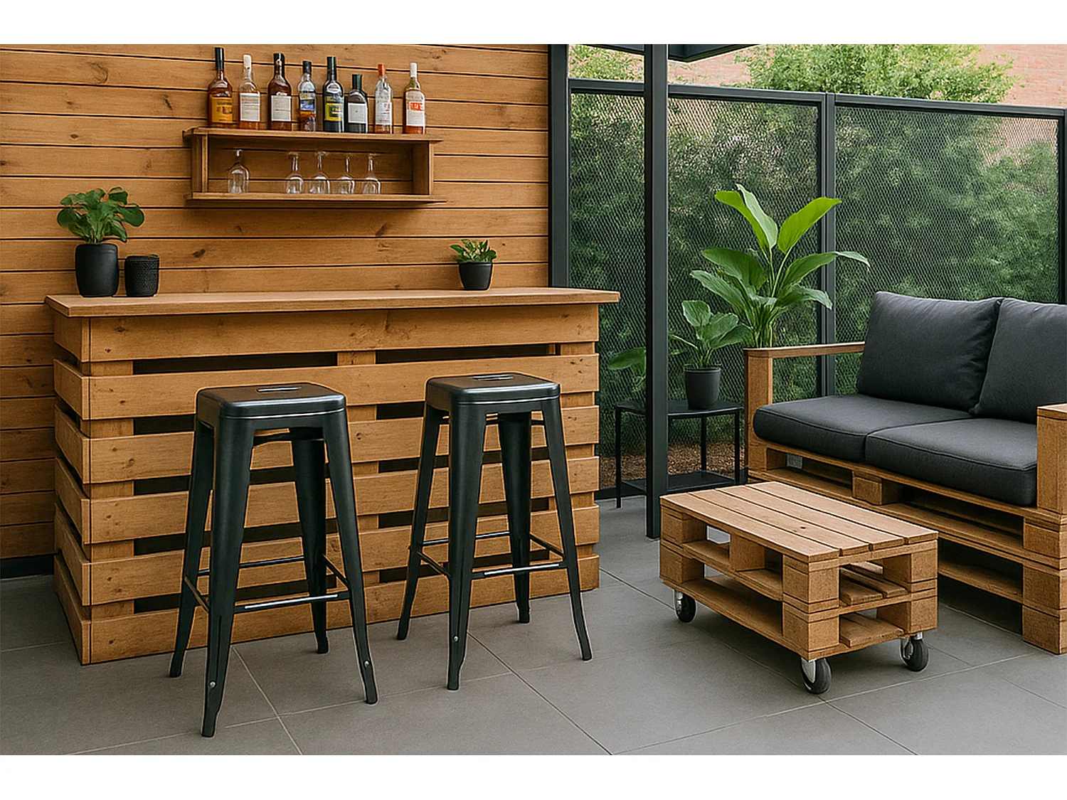 Sgabello bar cucina impilabile, sgabello industriale in metallo grigio mod. Maggie