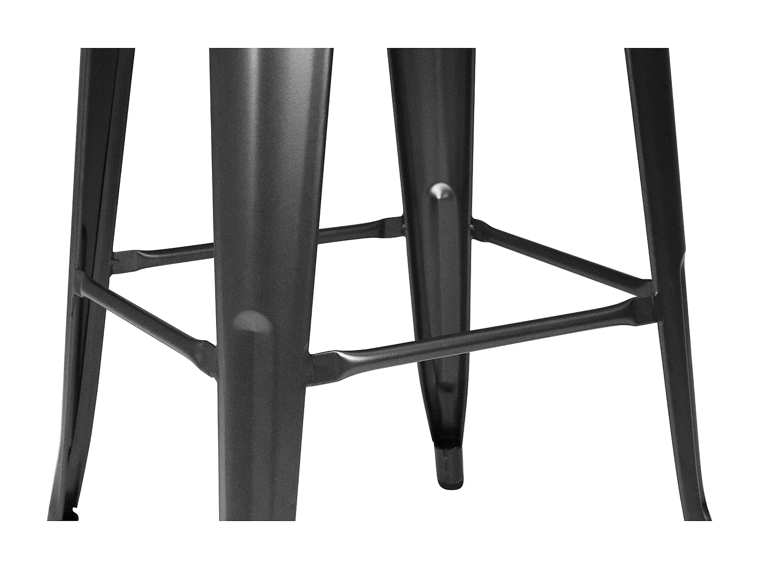 Sgabello bar cucina impilabile, sgabello industriale in metallo grigio mod. Maggie