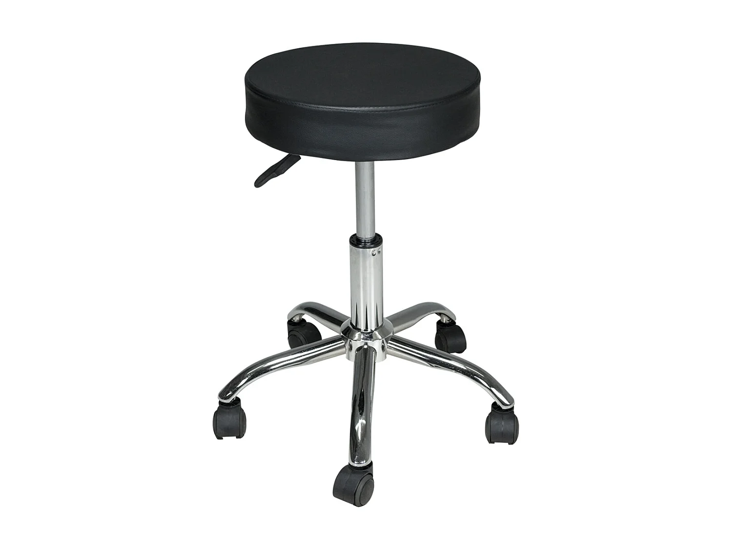 Sgabello professionale estetista in ecopelle, sgabello da ufficio mod. Alvin