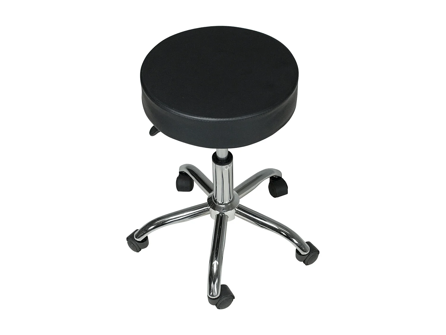 Sgabello professionale estetista in ecopelle, sgabello da ufficio mod. Alvin