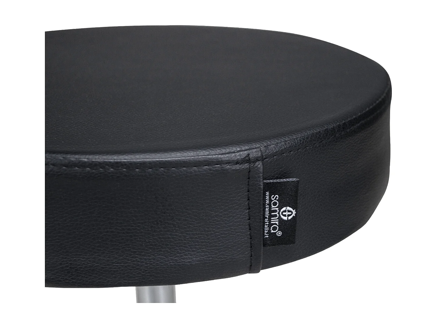 Sgabello professionale estetista in ecopelle, sgabello da ufficio mod. Alvin