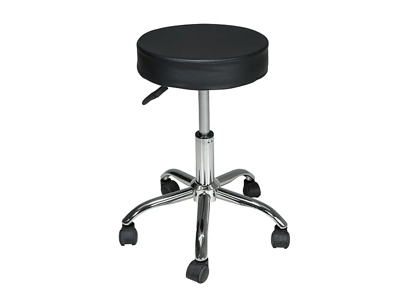 Sgabello professionale estetista in ecopelle, sgabello da ufficio mod. Alvin