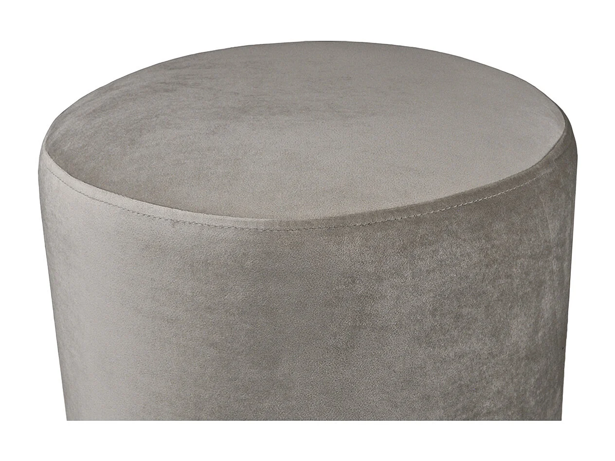 Pouf in velluto tortora, poggiapiedi mod. Zivago