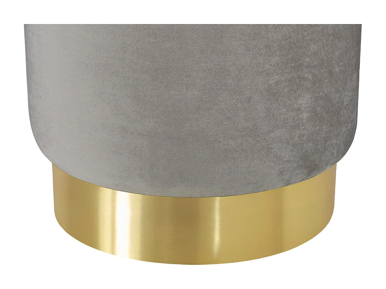 Pouf in velluto tortora, poggiapiedi mod. Zivago