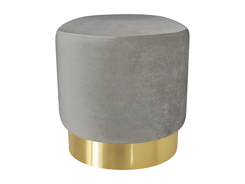 Pouf in velluto tortora, poggiapiedi mod. Zivago