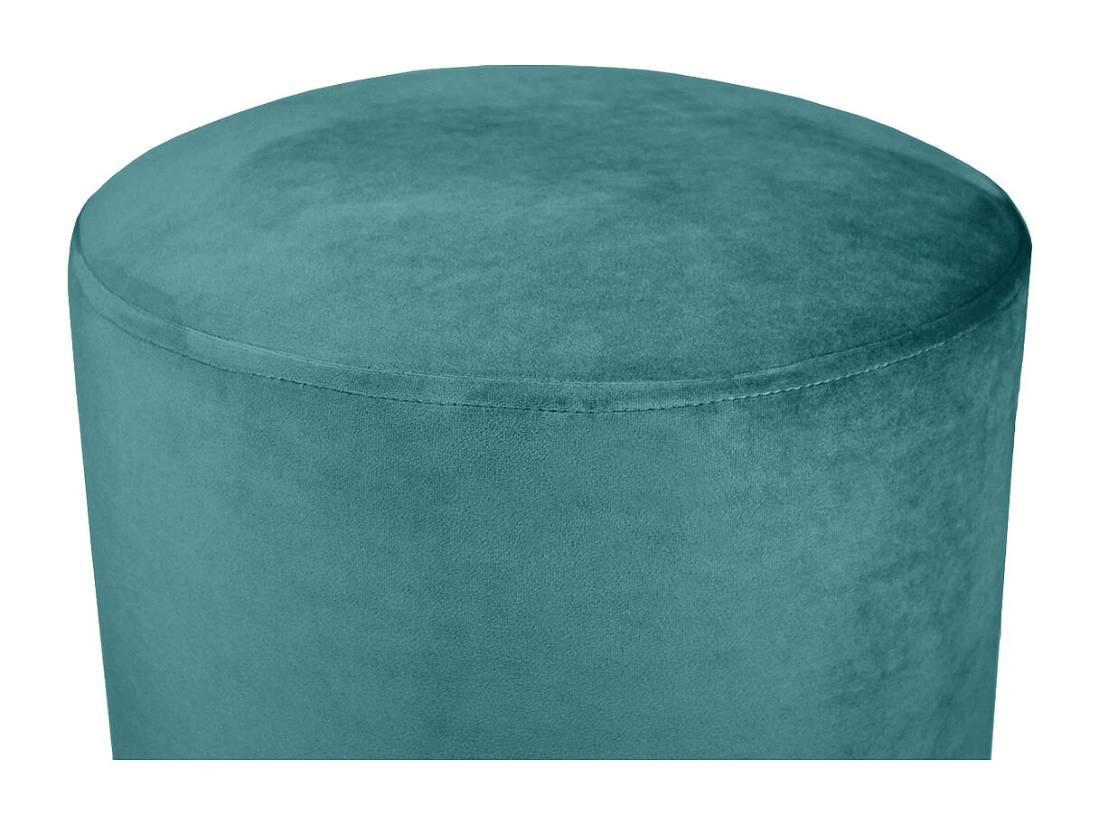 Pouf in velluto verde petrolio, poggiapiedi mod. Zivago
