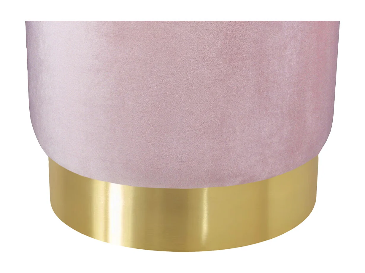 Pouf in velluto rosa, poggiapiedi mod. Zivago