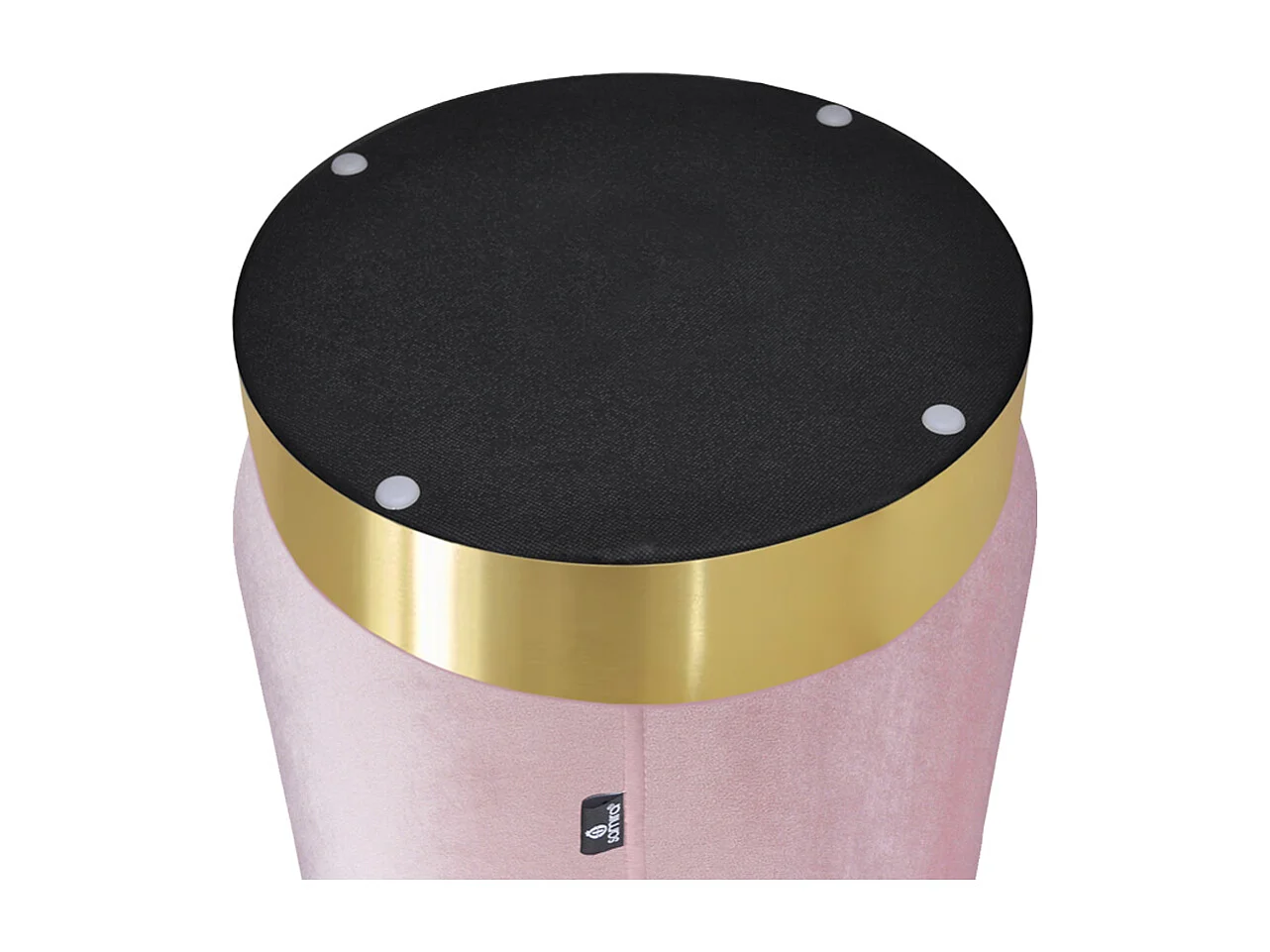 Pouf in velluto rosa, poggiapiedi mod. Zivago