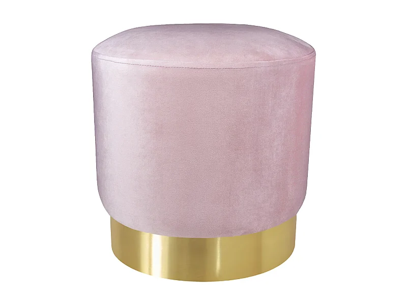 Pouf in velluto rosa, poggiapiedi mod. Zivago