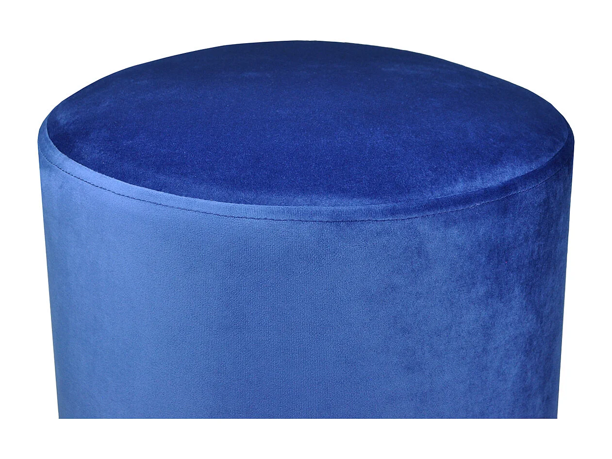 Pouf in velluto blu, poggiapiedi mod. Zivago