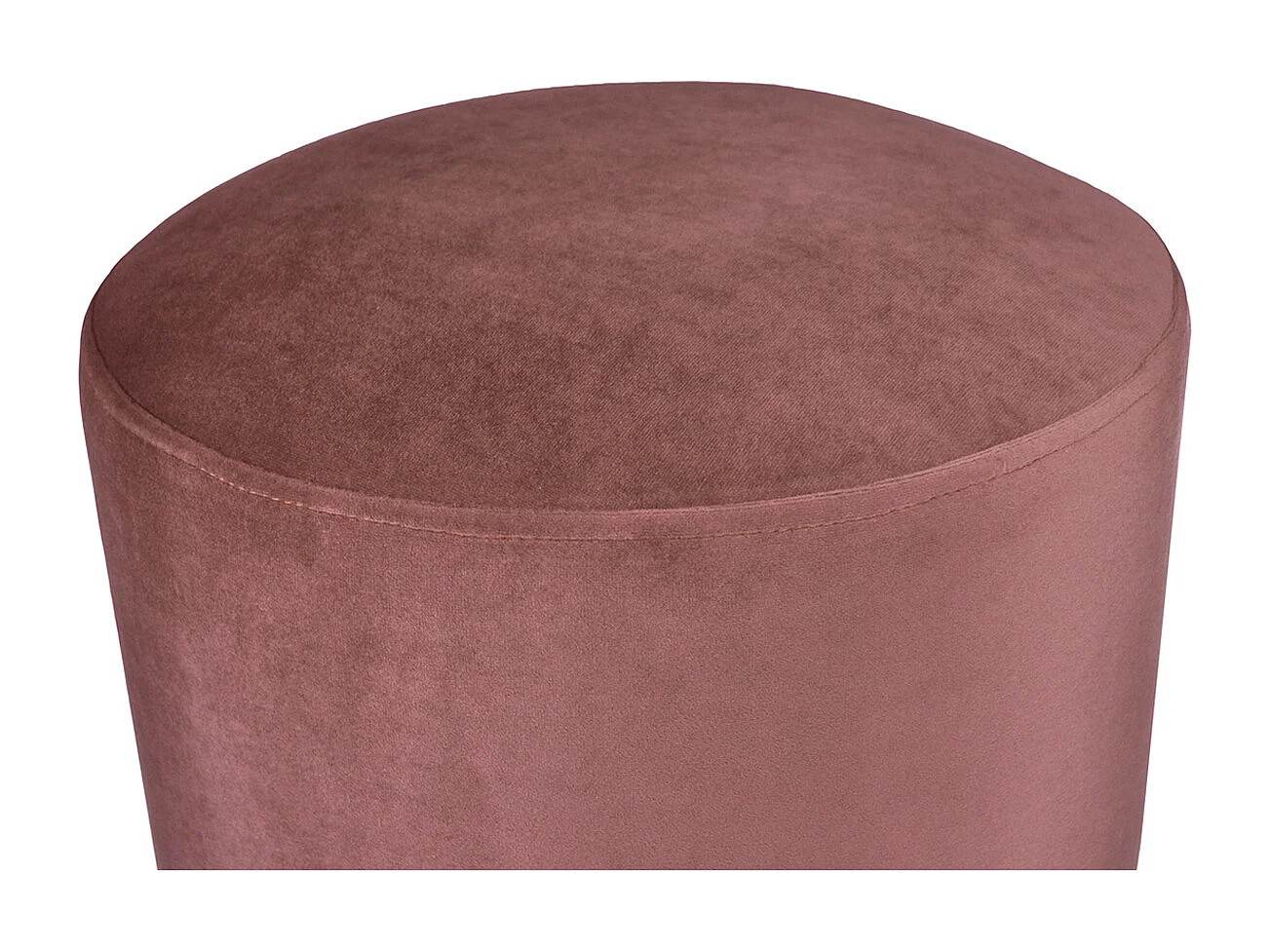 Pouf in velluto rosso mattone, poggiapiedi mod. Zivago