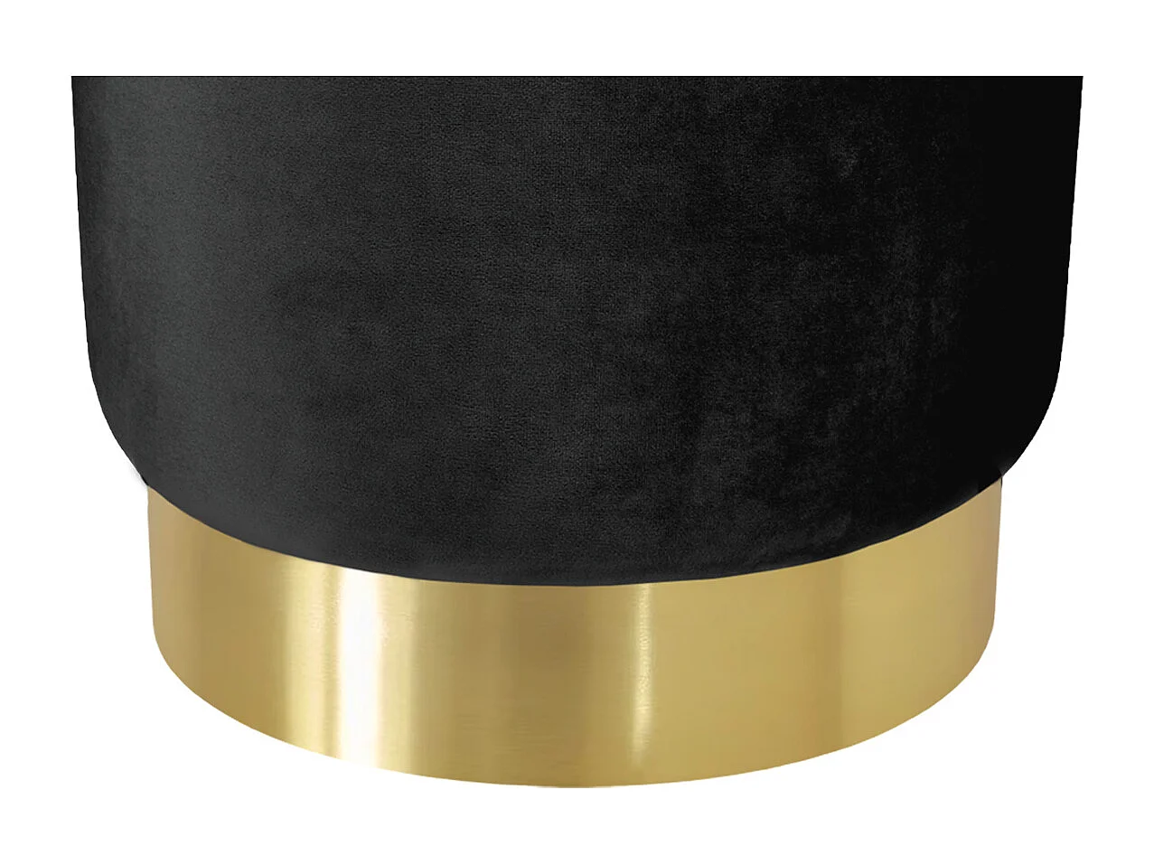 Pouf in velluto nero, poggiapiedi mod. Zivago