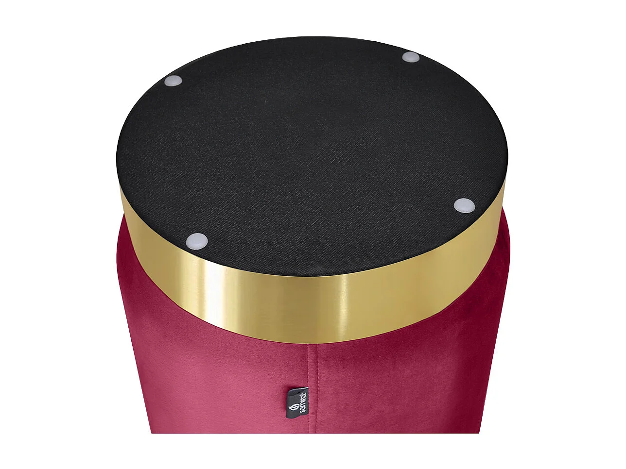 Pouf in velluto bordeaux, poggiapiedi mod. Zivago