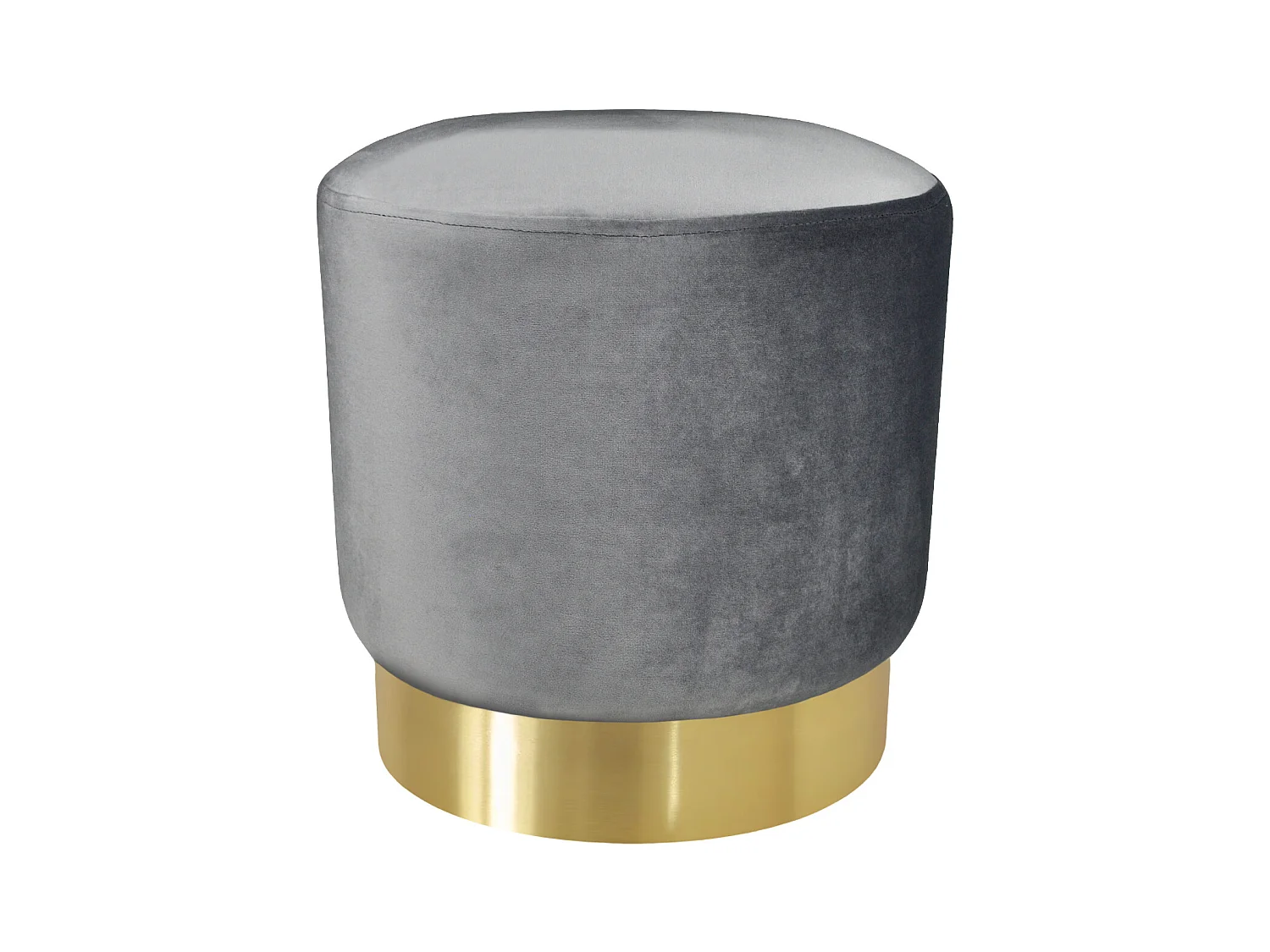 Pouf in velluto grigio, poggiapiedi mod. Zivago