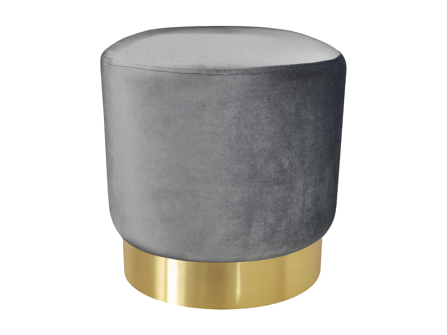 Pouf in velluto grigio, poggiapiedi mod. Zivago