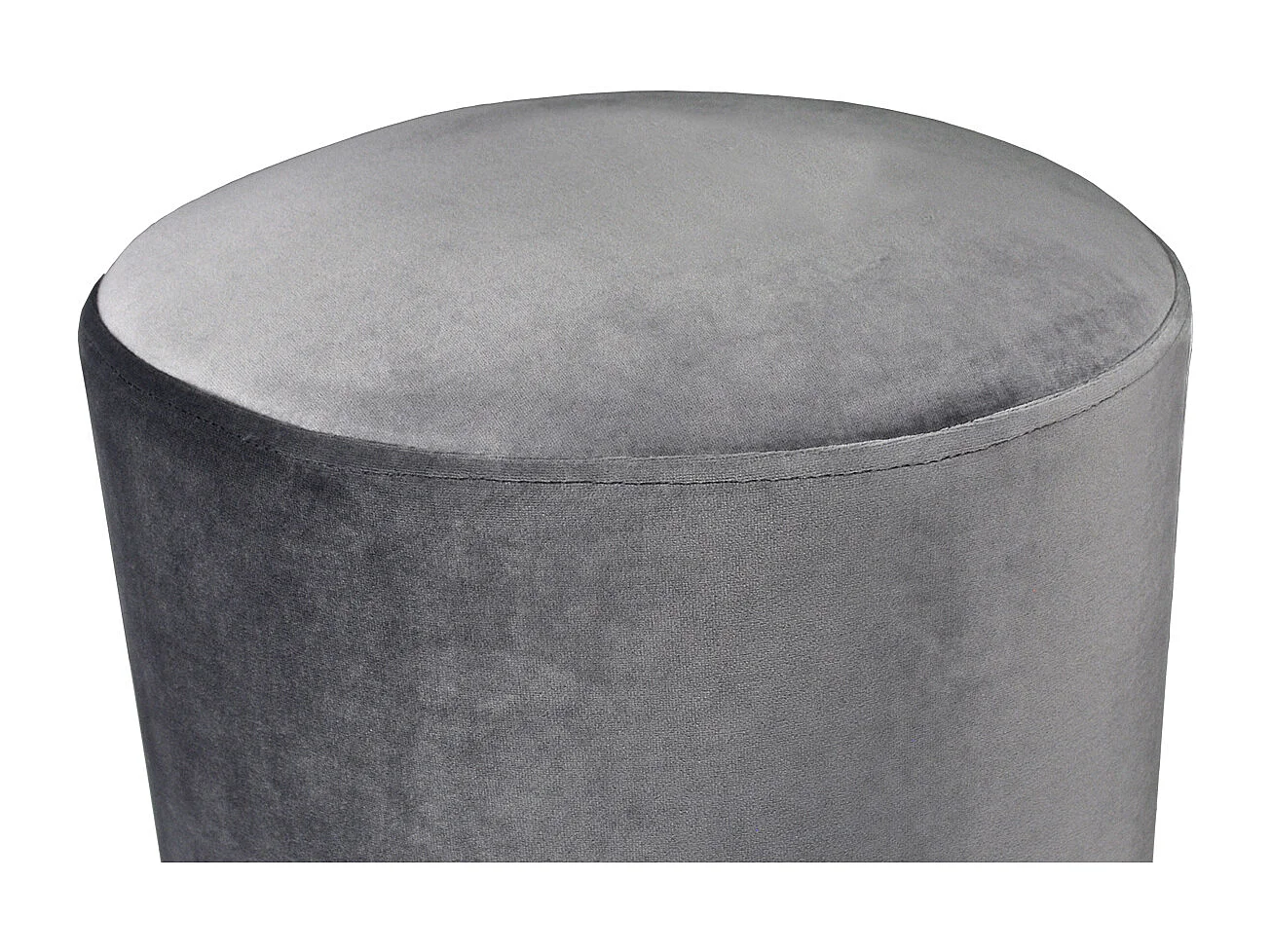 Pouf in velluto grigio, poggiapiedi mod. Zivago